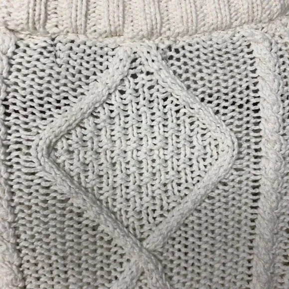 Zara White Knit Crew Neck Sweater Size Small - Picture 8 of 9